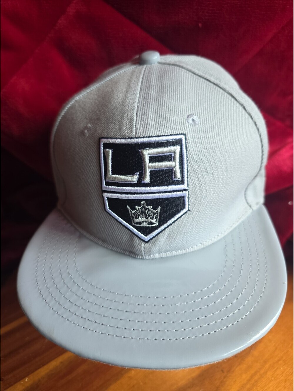 Los Angeles LA Kings Rare New Era Fits Hat Cap Silver Gray Wool